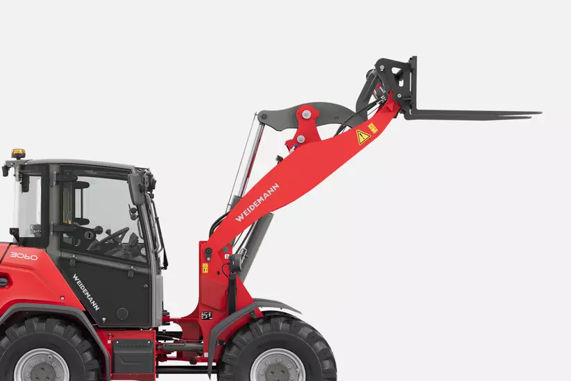 Weidemann Radlader 3060 im Studio, Große Hubhöhe