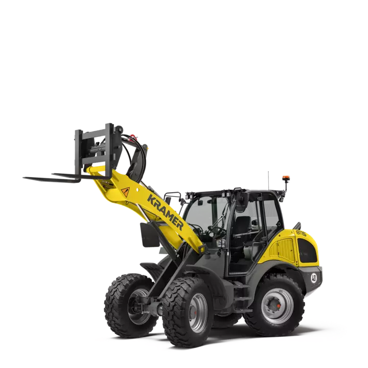 The Kramer wheel loader 8115 in a studio.