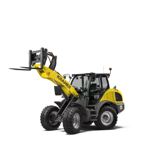The Kramer wheel loader 8115 in a studio.