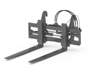 Wacker Neuson attachment, Hydraulically adjustable pallet fork with side shift