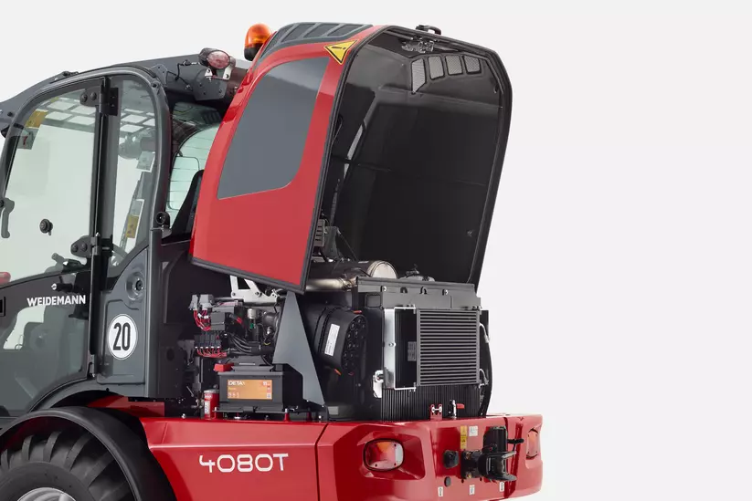 Weidemann Teleskopradlader 4080T, Motorhaube