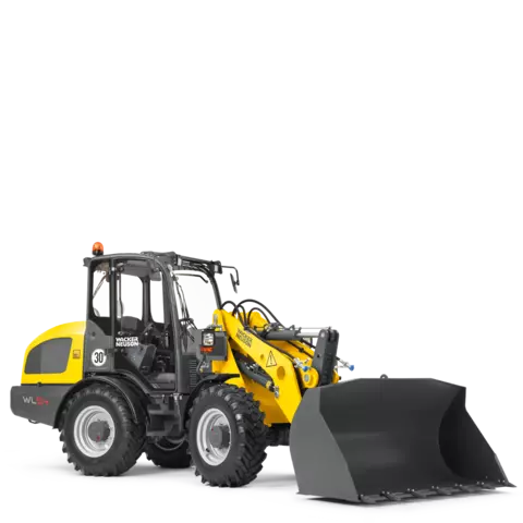 Wacker Neuson wheel loader WL54 with earth bucket, studio