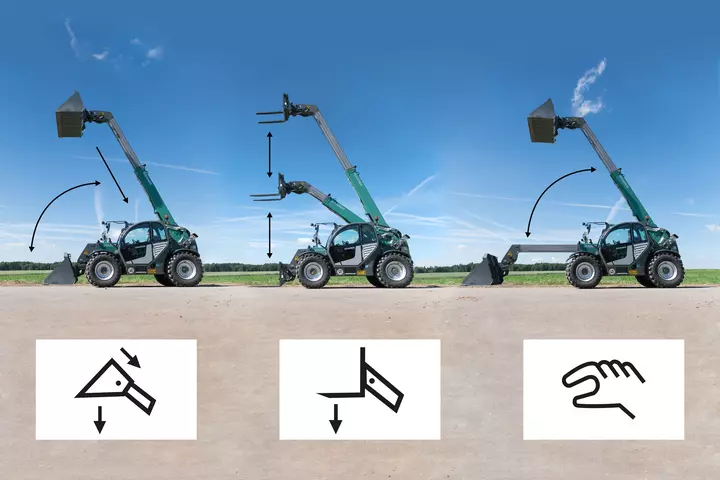 Relief for the driver through semi-automated movement of the loading system