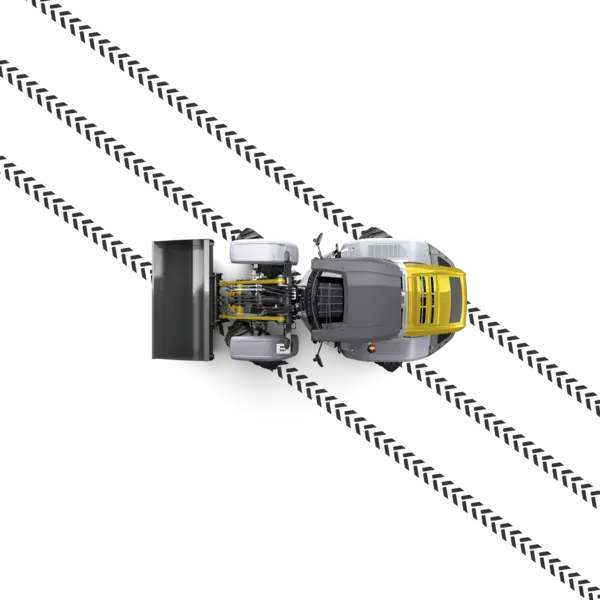 A rendering of the Kramer wheel loader 8155 in a studio.