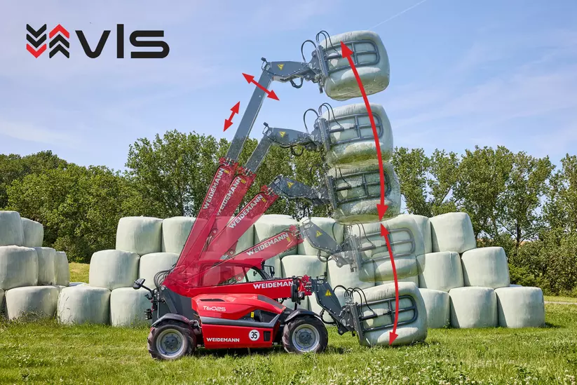 Weidemann Teleskoplader T6025 im Einsatz, Vertical Lift System