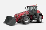 Weidemann telescopic wheel loader 9580T cabin with light material bucket, studio