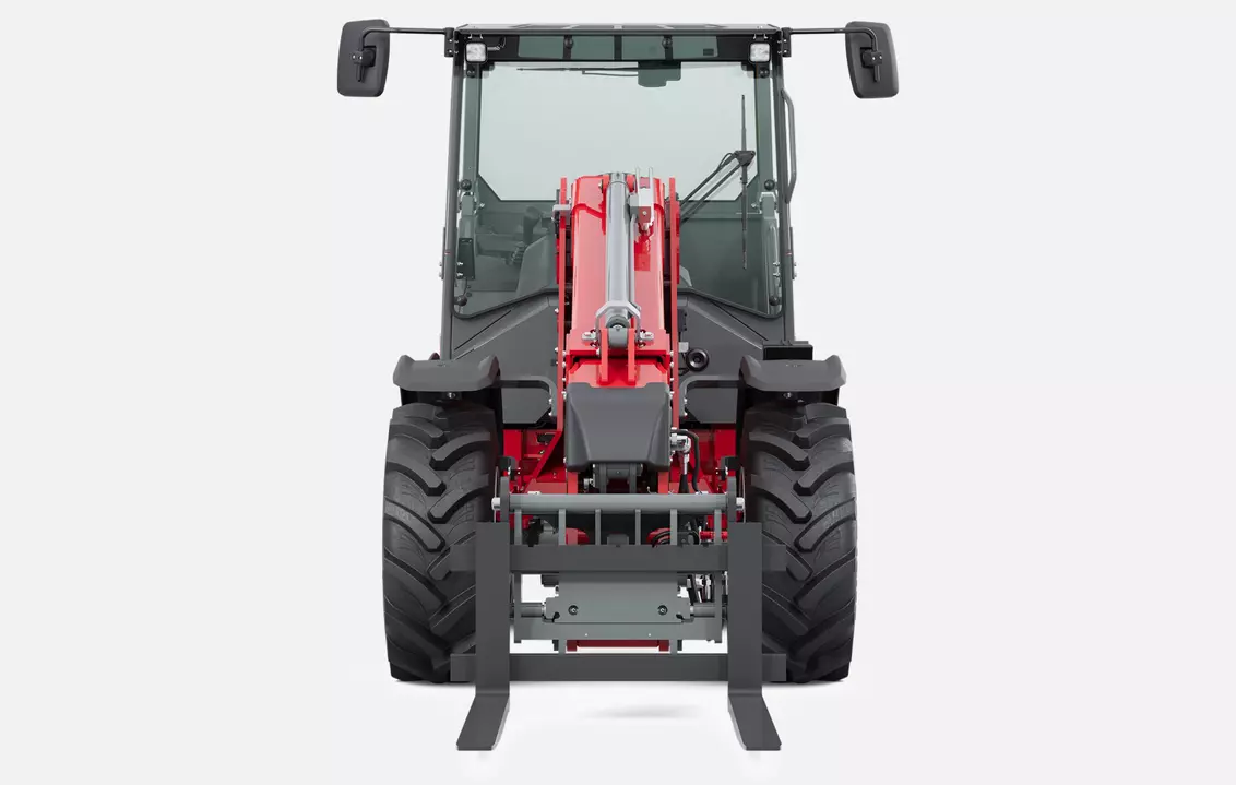 Weidemann telescopic wheel loader 2060T overhead guard with pallet fork, studio