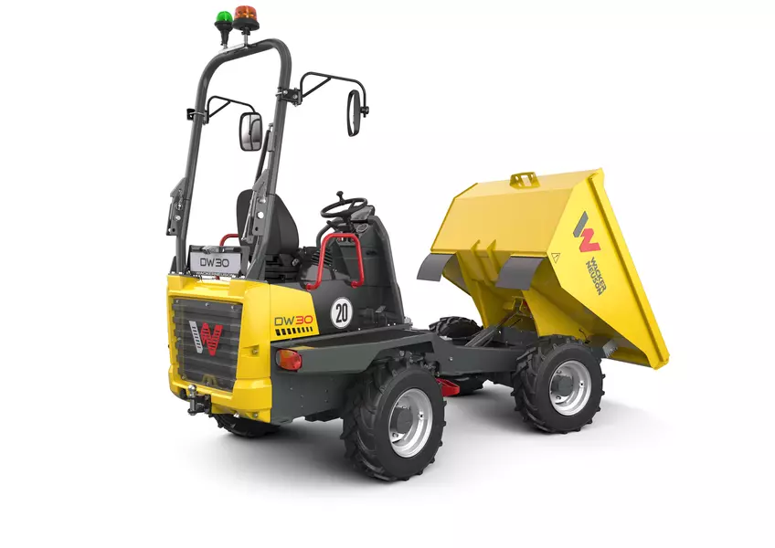 DW30 studio photo side view with tilted trough
