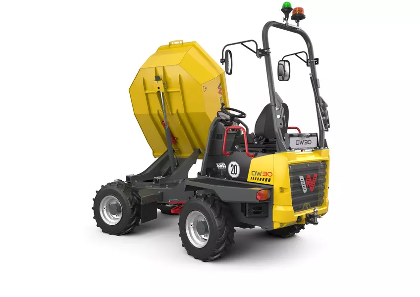 DW30 studio photo, side view with tilt and turn skip tipped
