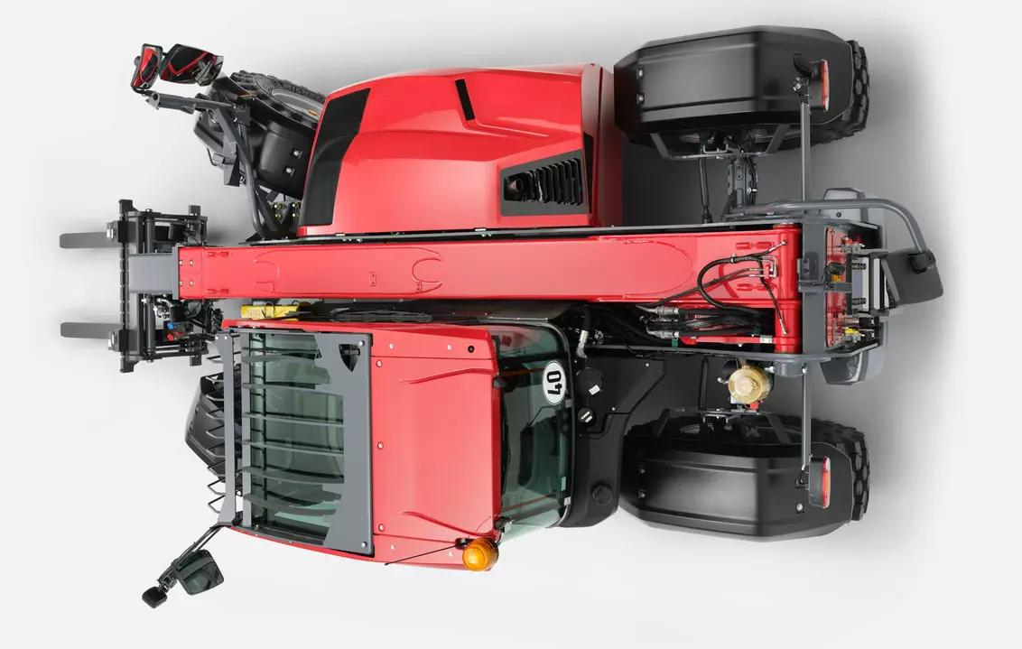 Weidemann telehandler T7042 cabin with pallet fork, studio