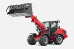 Weidemann telescopic wheel loader 4060T cabin with grab bucket, studio