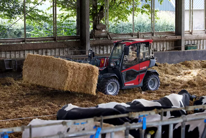 Weidemann Teleskoplader T4512e Emissionen im Einsatz