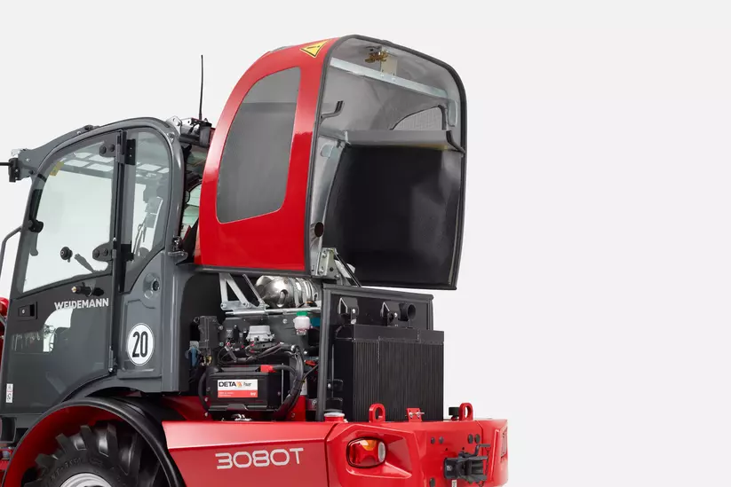 Weidemann Teleskopradlader 3080T, Motorhaube
