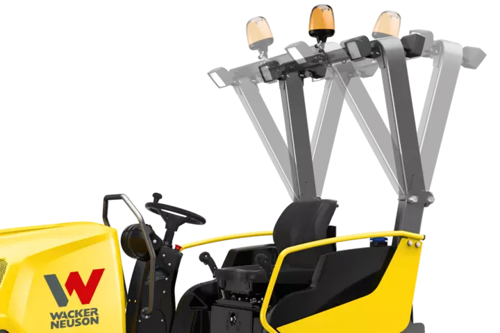 Fold-Down ROPS (Roll Over Protective Structure) Wacker Neuson tandem rollers studio image