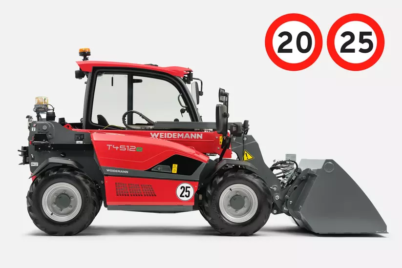 Weidemann Teleskoplader T4512e Geschwindigkeit 20 km/h, 25 km/h, Studio