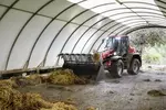 Weidemann telescopic wheel loader 9580T cabin with power grab bucket, application