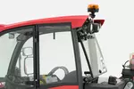 Weidemann telehandler T4512e rear window open, studio