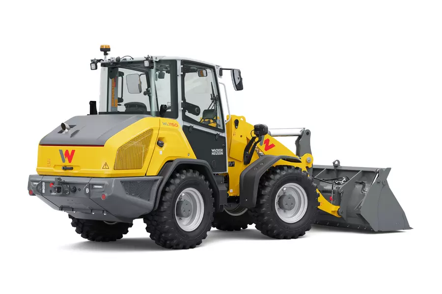 Wacker Neuson wheel WL1150 cabin with earth shovel, studio