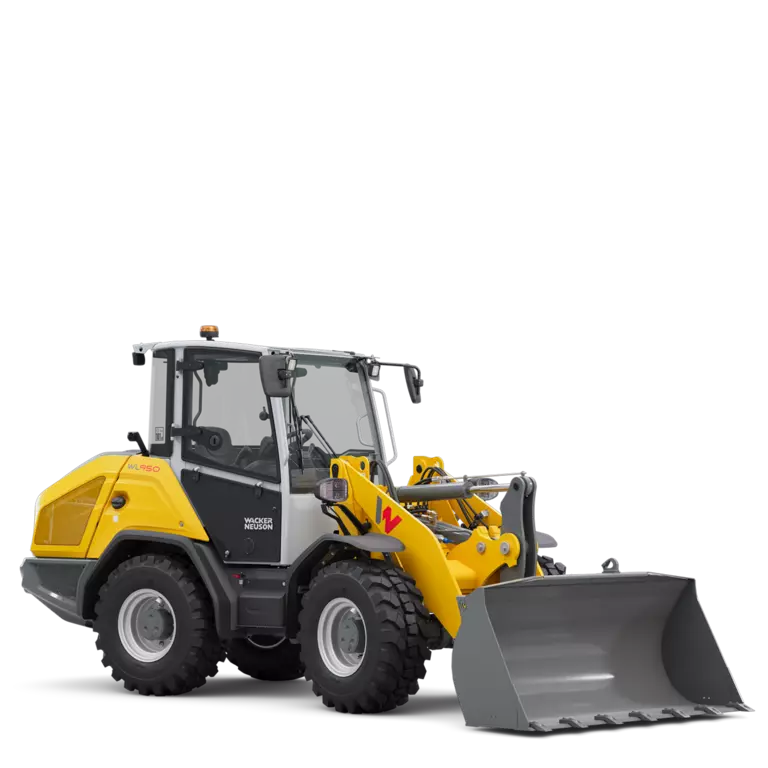 Wacker Neuson Radlader WL950 im Studio mit 4-in1 Schaufel