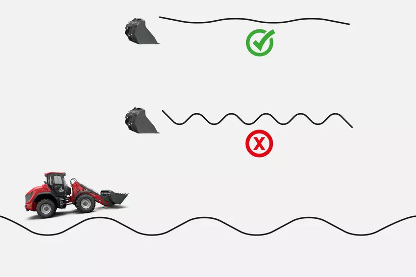 Weidemann wheel loader 9080, Automatic charge damping