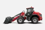 Weidemann wheel loader 9080 cabin with light material bucket, studio