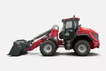 Weidemann wheel loader 9080 cabin with light material bucket, studio