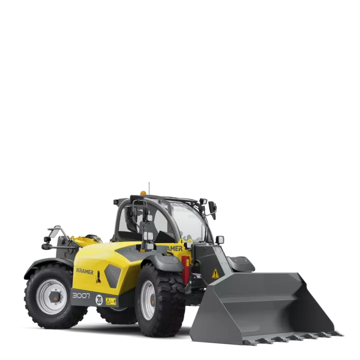 The Kramer telehandler 3007 in a studio.