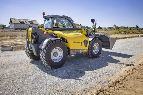 The Kramer telehandler 3610 while a construction trip.