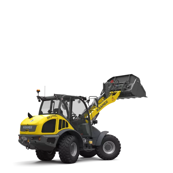 The Kramer wheel loader 8095 in a studio.