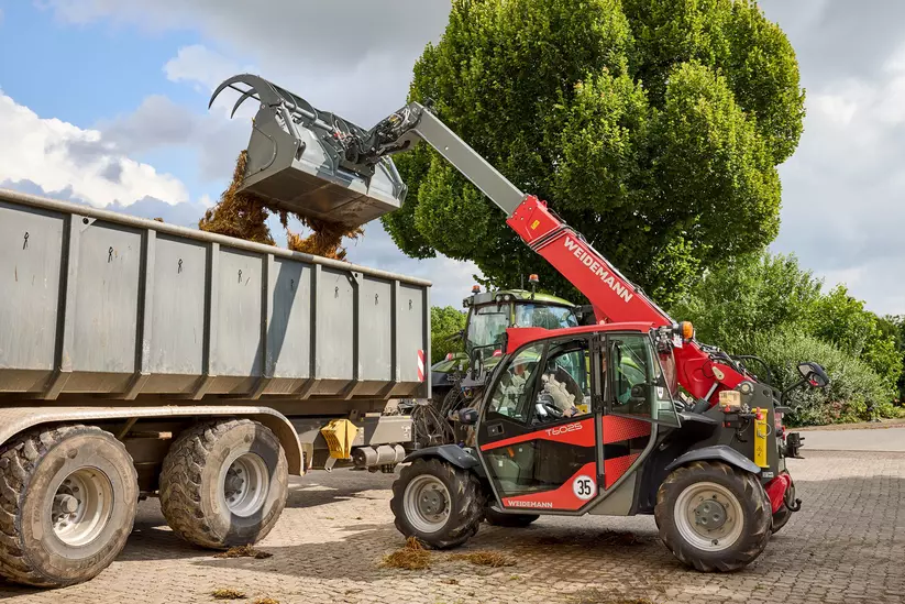 Weidemann Teleskoplader T6025 im Einsatz, Flow sharing