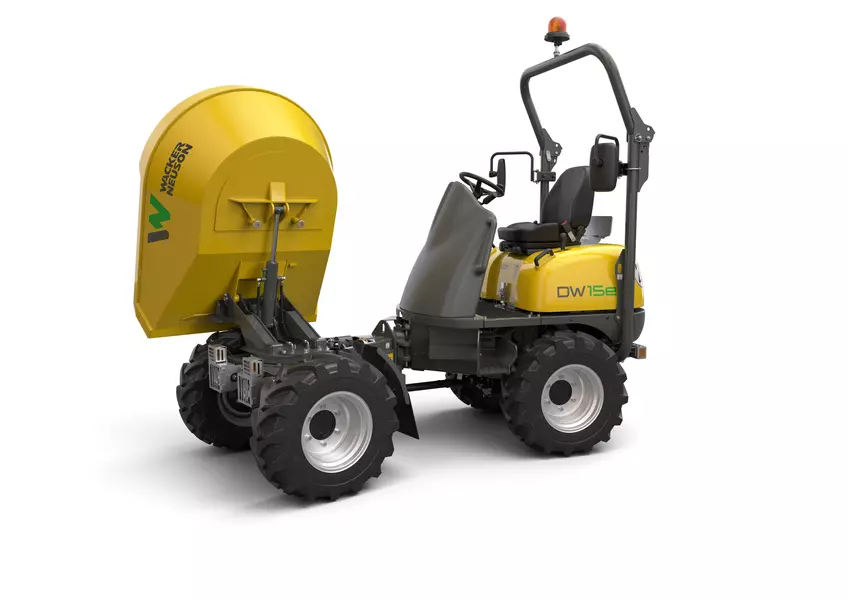 DW15e studio photo side view with tilted swivel tip skip