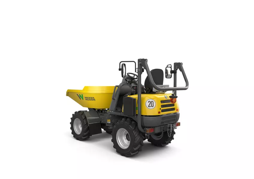 DW15e studio photo with folded down ROPS