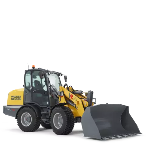 Wacker Neuson wheel loader WL70 with earth bucket, studio
