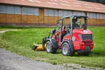 Weidemann attachment Flail mower, in action municipality, Hoftrac 1190e