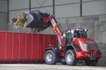 Weidemann telescopic wheel loader 9580T cabin with power grab bucket, application