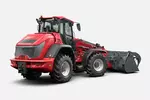 Weidemann telescopic wheel loader 9580T cabin with light material bucket, studio
