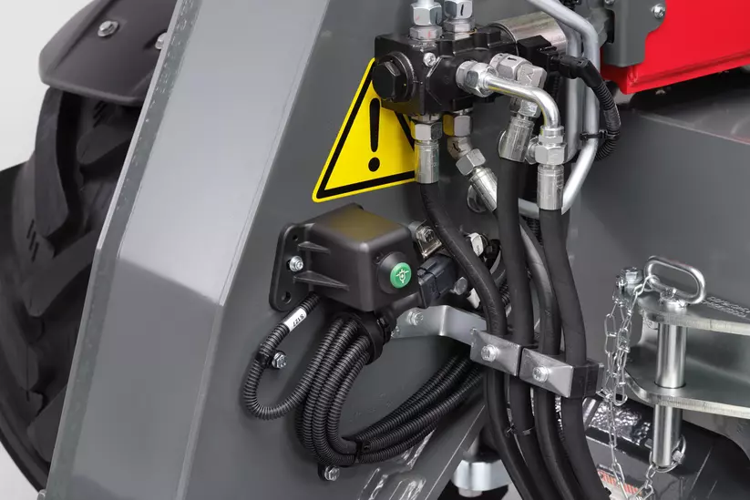 Weidemann Teleskoplader T6025 im Studio, Druckentlastung an der Ladeanlage