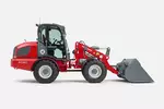 Weidemann wheel loader 5080 cabin with light material bucket, studio