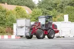 Weidemann wheel loader 5080 cabin with pallet fork, application