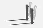 Weidemann attachments bale spike for pallet fork, Studio
