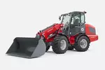 Weidemann telescopic wheel loader 5080T cabin with light material bucket, studio