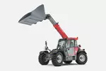 Weidemann telehandler T7042 cabin with light material bucket square, studio