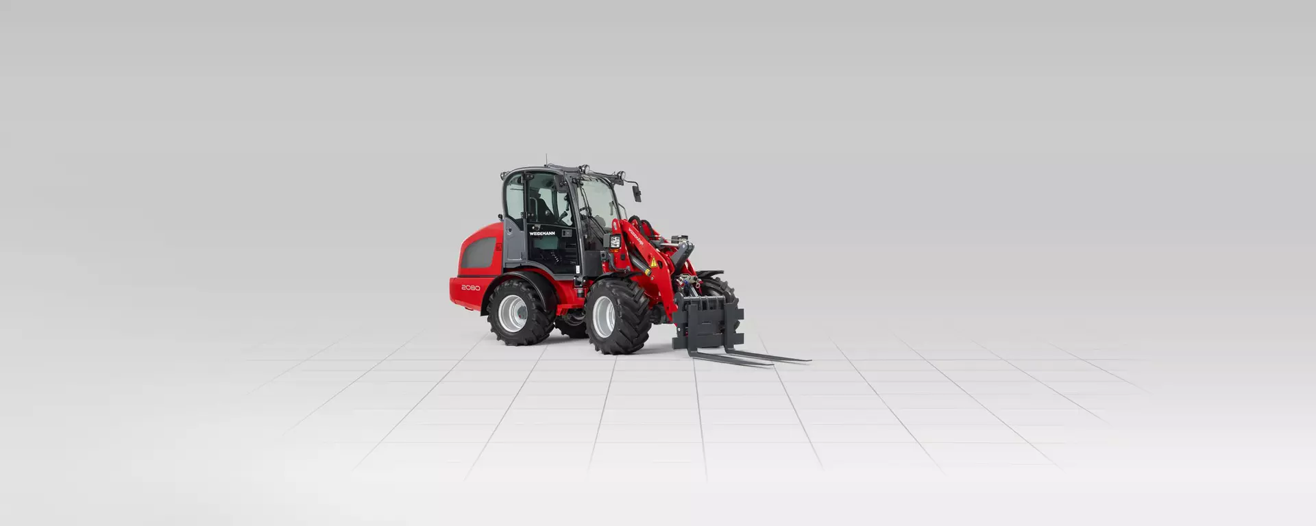 Weidemann Radlader 2080 Kabine mit Palettengabel Studio