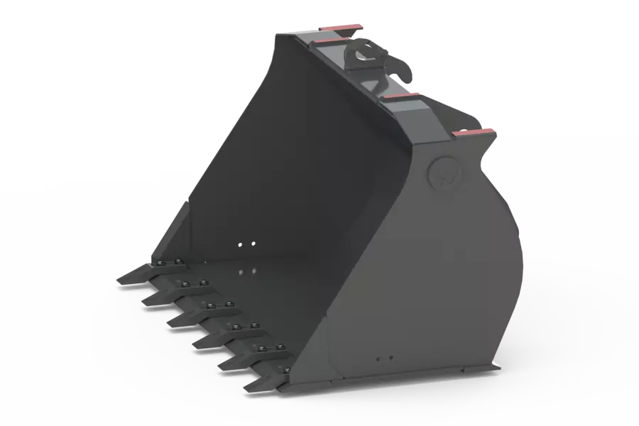 Wacker Neuson attachments, digging bucket with fangs