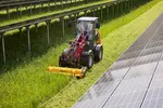 Weidemann attachment Flail mower, in action industry, Hoftrac 1390