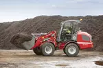 Weidemann wheel loader 5080 cabin with digging bucket, application