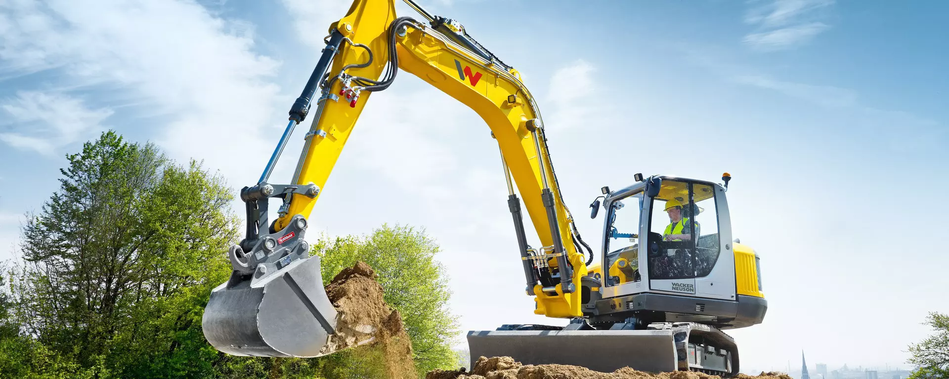 Excavator work with the ET145 in action