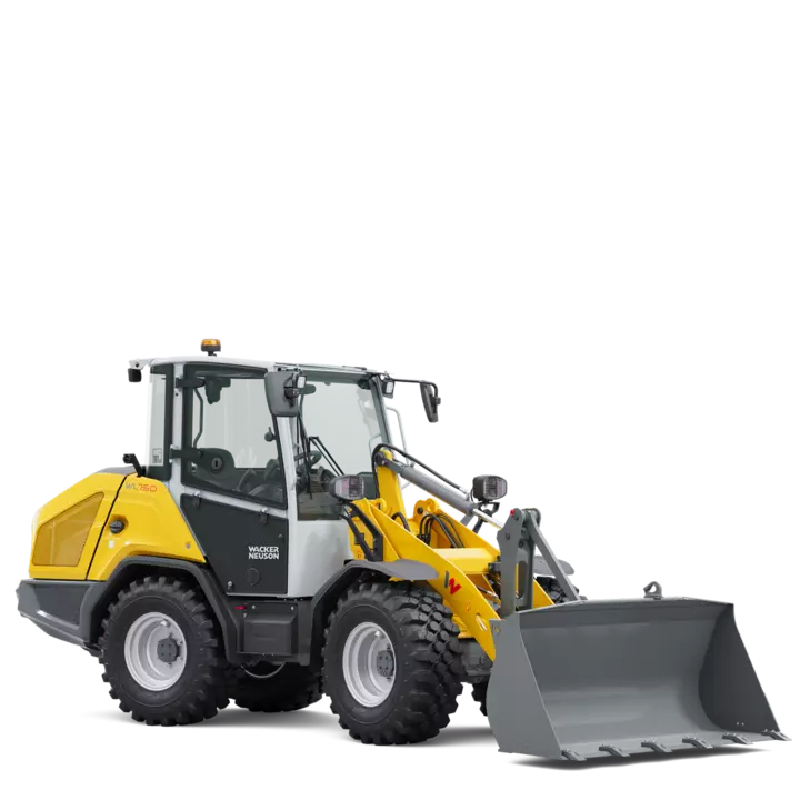 Wacker Neuson wheel loader WL750 with earth shovel, studio