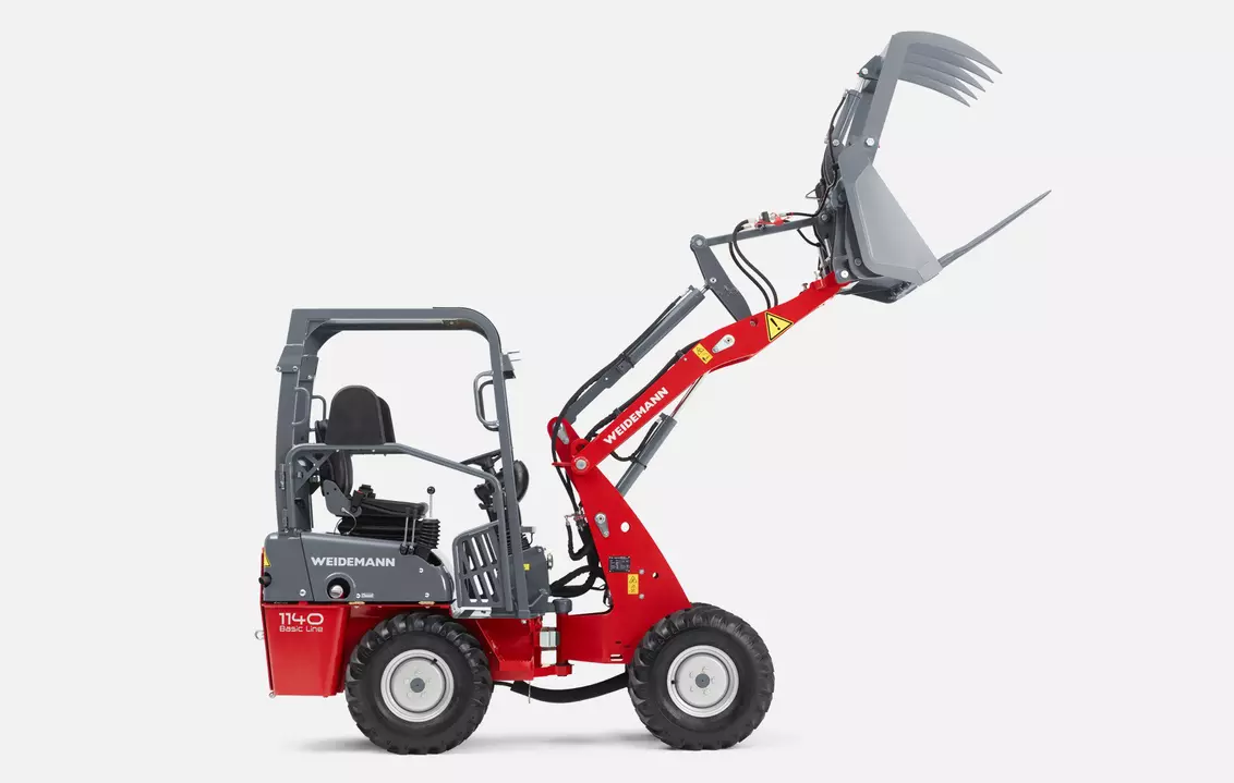 Weidemann Hoftrac/Hoflader 1140 Basic Line Fahrerschutzdach mit Greifschaufel, Studio