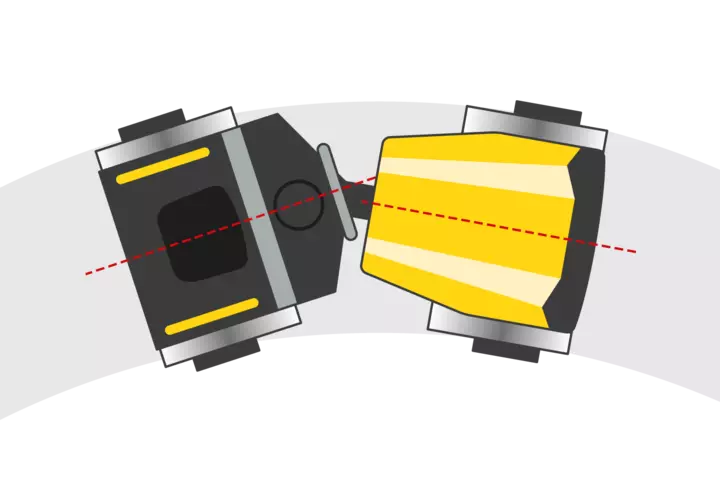 Illustration Three-point articulated pendulum joint Wacker Neuson tandem rollers